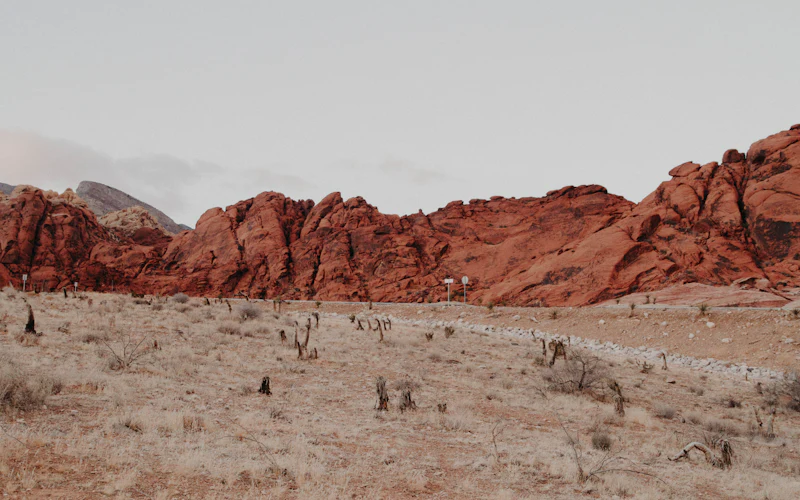 Red sandstone cliffs in Red Rock Canyon near Las Vegas